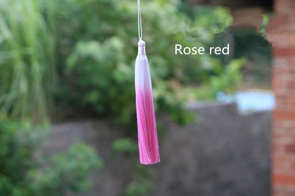 

2pcs fashion gradual tassel fringe diy garments materials key bag phone bookmark tassel pendant hand make embellissements craft h jllsqv