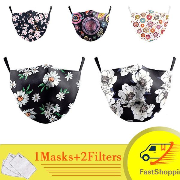 

pm25 взрослых многоразового хлопок лицо маски цветы печать mouth маски маска для лица дышащего моющегося открытой маски для лица bbyfcz lg20