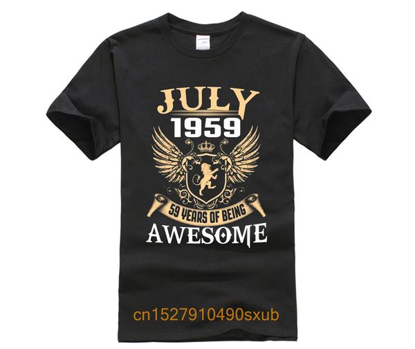 

new summer casual print fashion novelty short sleeve july 1959 59 years of being awesome sport hooded sweatshirt hoodie t shirt