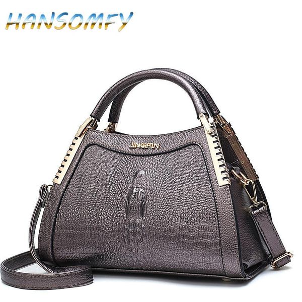 

women messenger bags alligator leather handbags crocodile head crossbody bag ladies party handbag shell shoulder tote x1-39