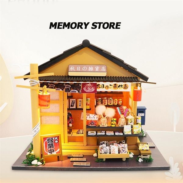 

1set diy wooden doll miniature dollhouse japanese style furniture kit toy houses for children birthday gift y200704