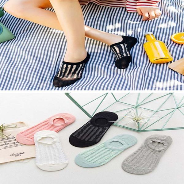 

wploikjd]fashion crystal silk lace stealth funny socks 5 colors women's socks meias transparent elastic anti-static ship, Black;white