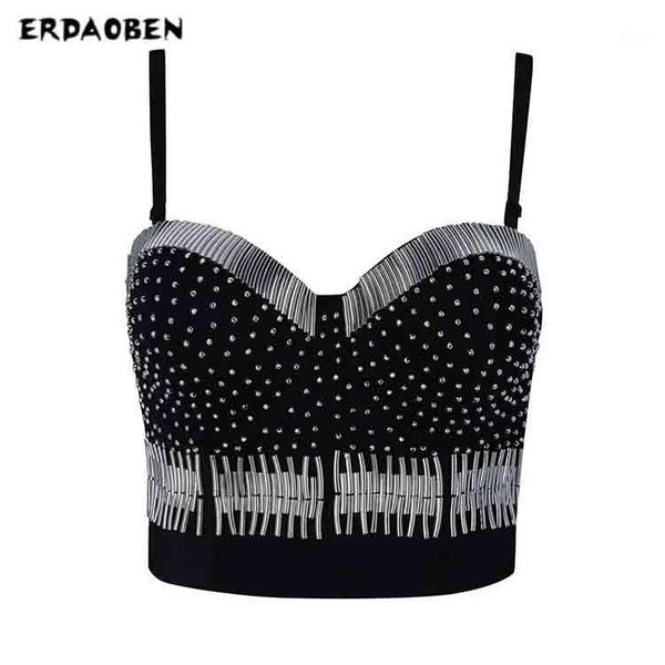 

women's tanks & camis erdaoben summer women bandage solid crop night party tank quality1, White