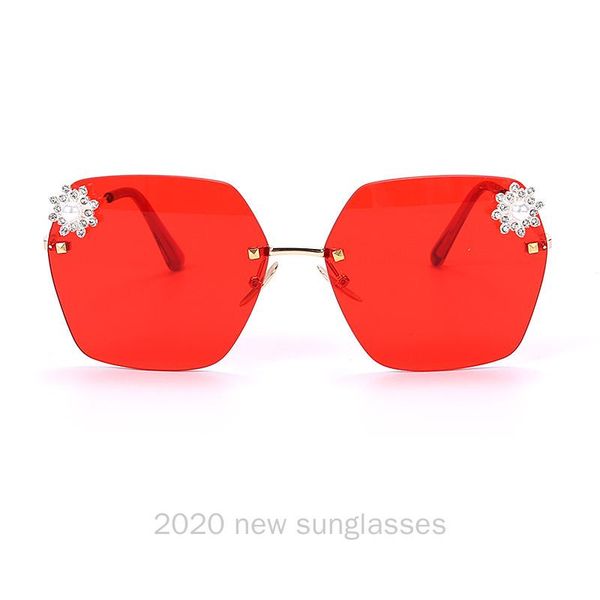

sunglasses rimless diamond women 2021 rectangle punk sun glasses crystal vintage rhinestone eyewear uv400 nx, White;black