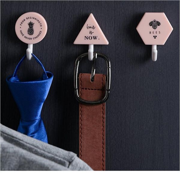 

10pcs solid color punching door without trace nail small hook clothes hook mounted wall hook wall hooks decorativ bbyeju