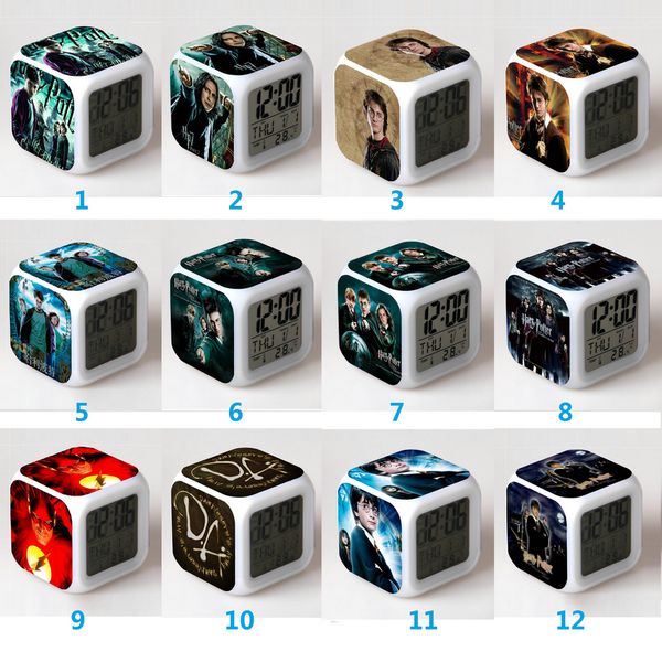 

2020 new led harry potter alarm clock colorful light-emitting small alarm clock harry potter character graphic mood alarm clock