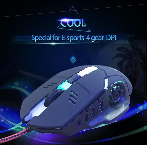 

mice st02 computer mouse magnetic ring anti-interference colorful mixed light 6-key game