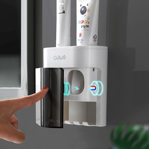 

new automatic toothpaste squeezer multifunction toothpaste dispenser magnetic toothbrush holder toilet bathroom accessories