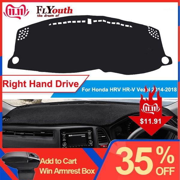 

for hrv hr-v 2014-2021 car dashboard cover sun shade dashmat dash board carpet anti-uv non-slip1 other interior accessories
