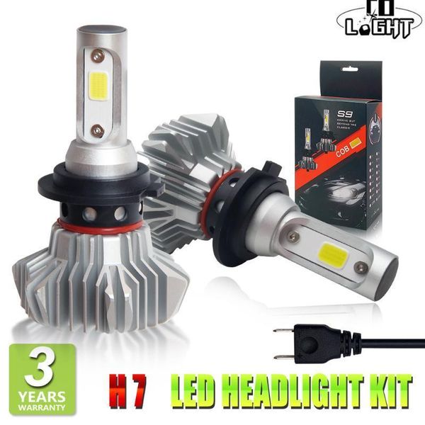 

co light h7 led headlight bulbs single beam auto headlamp 30w driving light 60w 12-24v for universal car1