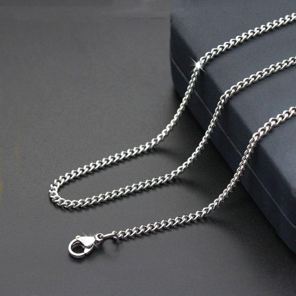

fashionstainless steel necklace titanium steel chain jewelry sale, Silver