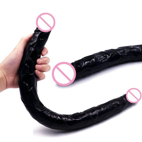 55 * 4 cm femminile doppia testa super lungo dildo per le donne lesbiche pene anale per ragazza dildo anale giocattoli del sesso cazzo enorme Y200422