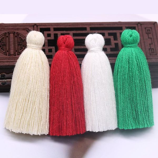 

6cm short obesity tassel 100 cotton tassels ornament pendant diy handmade tassel dress garment home textile accessories 10pcs h bbytsi