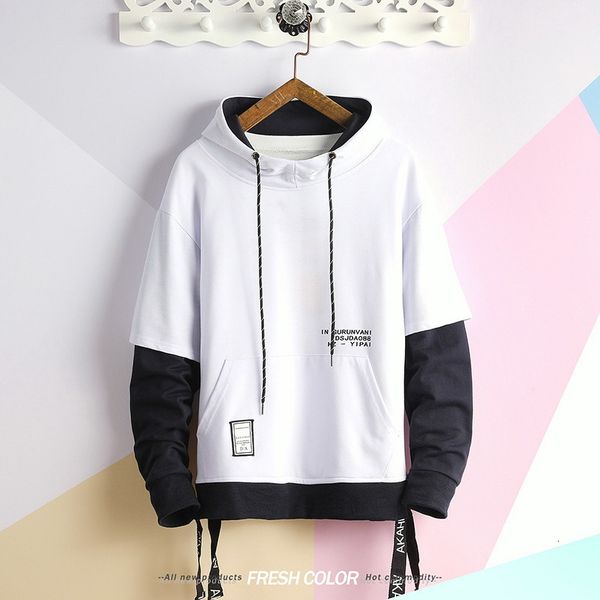 

2021 new fall spring skateboard hoodie with hood hip hop punk pullover streetwear overasian fashion clothes 65l4, Black