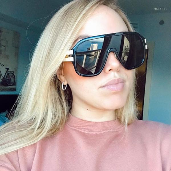 

oversized sunglasses women 2020 new fashion pilot big frame gradient shades sunglasses woman brand for female uv4001, White;black