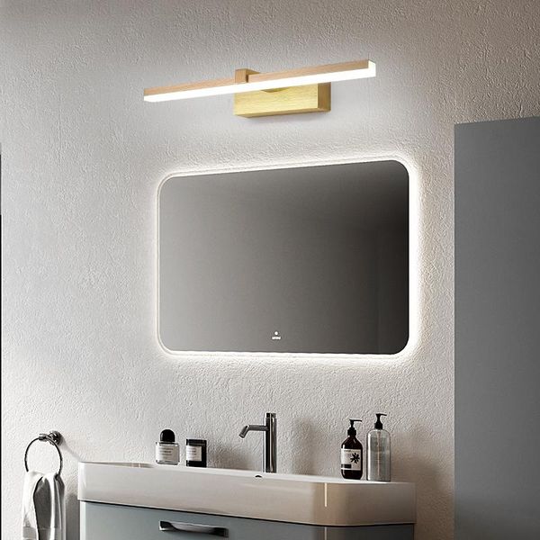 

wall lamp 400/600/800mm gold drawing modern led mirror lights for washroom home deco 90-260v make up