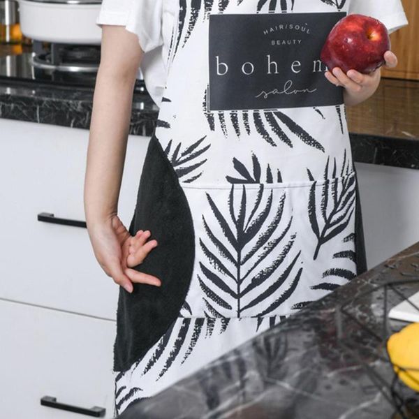 

aprons erasable hand waterproof apron wide scope of application durable kitchen home cooking baking adjustable oil-proof apron1