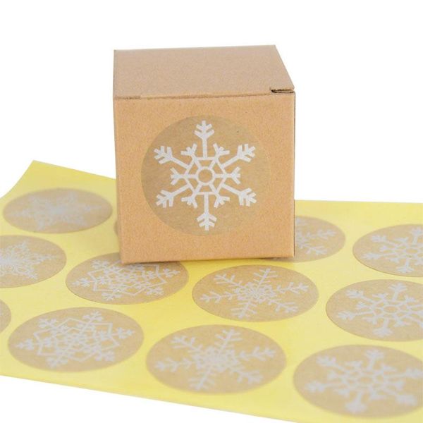 

120pcs круглый рождественские украшения наклейки санта снежинка шаблон печать этикетки xmas подарков декор для пакета канцелярские наклейки