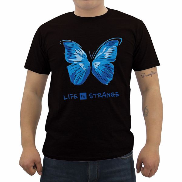 

new funny butterflies life is strange print summer classic short sleeve cartoon tees sport hooded sweatshirt hoodie men t shirt