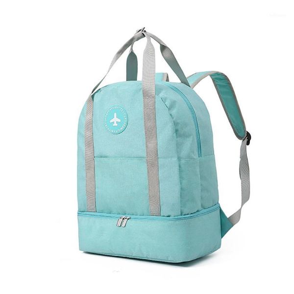 

hiking travel backpack dry wet separation swimming shoes compartment waterproof oxford clothes storage casual fitness1