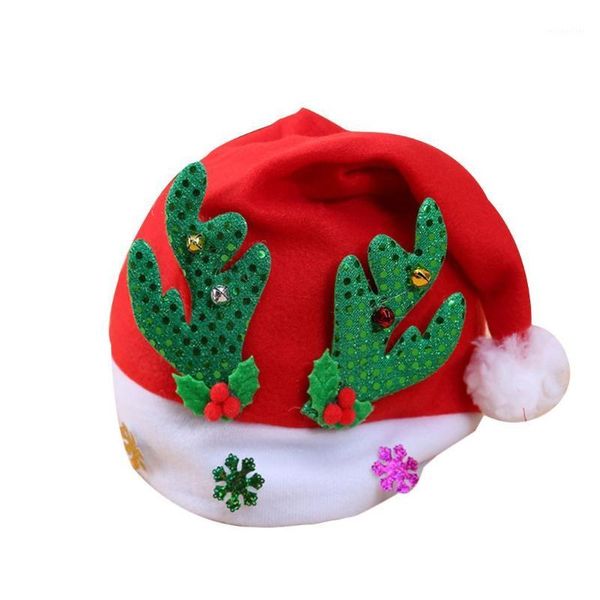 

christmas decorations stylish party elk sequins decoration hat red, gold, green1