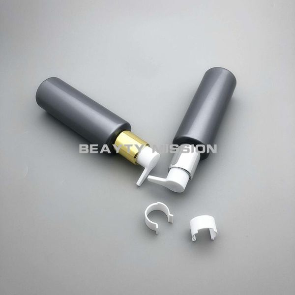 

storage bottles & jars beauty mission 150ml x 36 empty gray lotion cream plastic bottle with gold/silver pump,150cc shampoo container