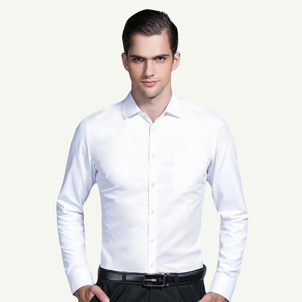 

men's casual shirts mrmt 2021 brand long sleeve shirt solid color slim fit business, White;black