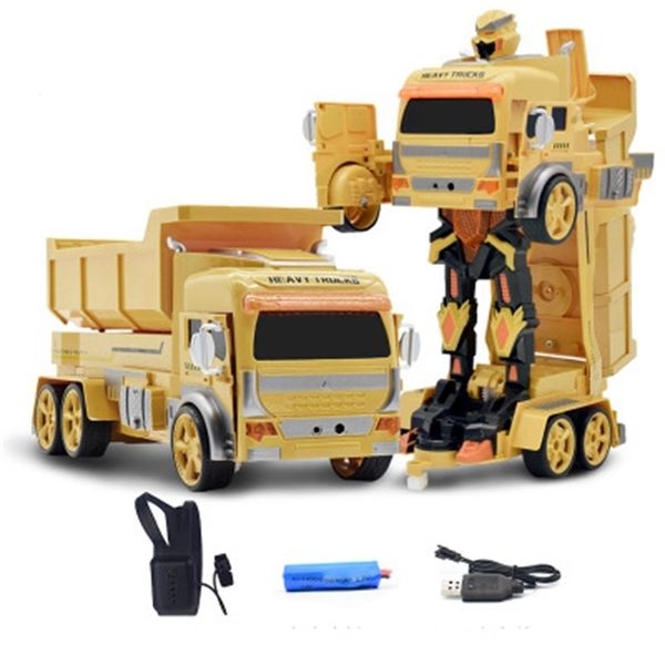 

1:12 gesture sensing remote control deformation car one key watch engineering car robot king kong children's electric toy 201212