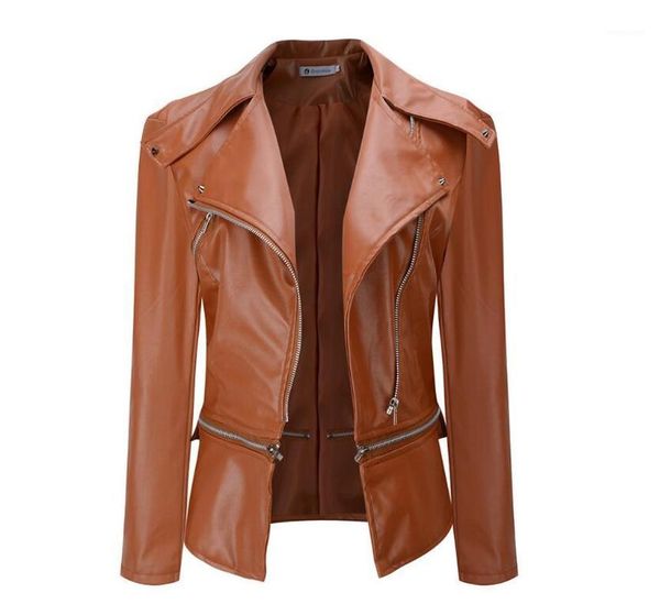 

new women's locomotive zip double wear leather jacket coat1, Black;white