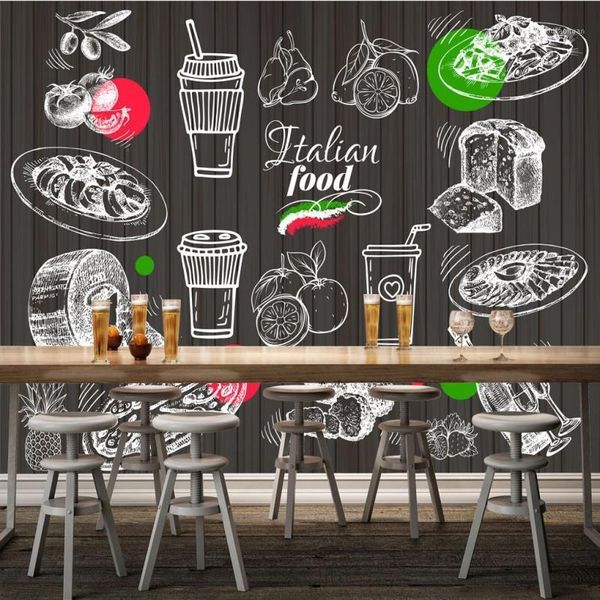 

wallpapers dropship custom 3d mural summer juice milk dessert shop wall decorative painting cafe lobby wallpaper1