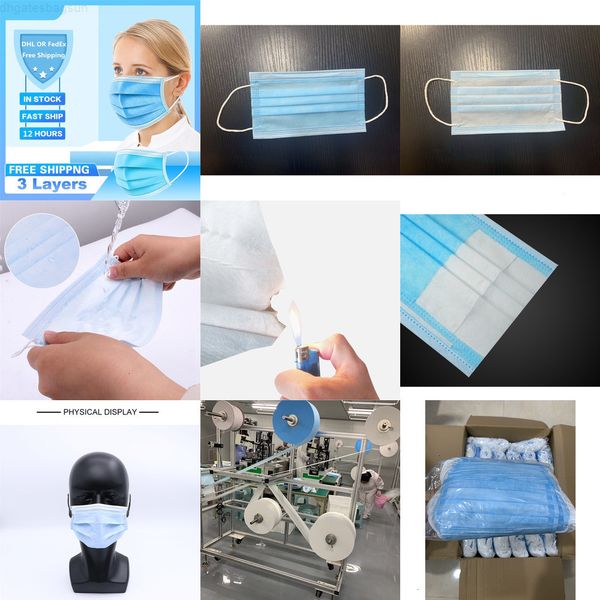 

factory price masks anti factory9do2face mouth disposable mask dust filter 3-laye anti-dust meltblown cloth 3-ply n