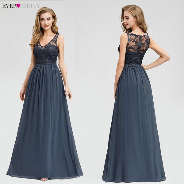 

elegant lace evening dresses 2020 ever pretty a-line v-neck sleeveless formal long dresses abiye vintage party gowns lj201119, White;black