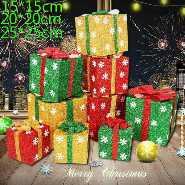 

the christmas gift box snowflake glitter present wrapping boxes xmas home decorative gift box