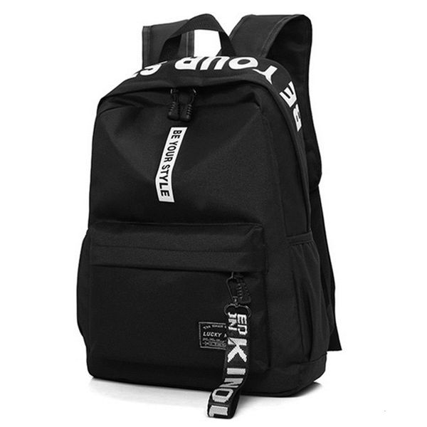 

new casual backpack nylon solid color student backpack travel backpack simple shoulder bag