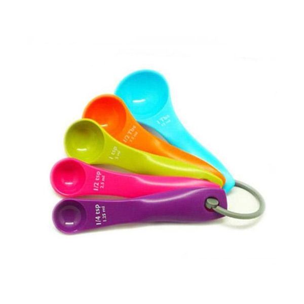 

5 color plastic measuring spoons 1.5ml-15ml mini kitchenware measuring jllccq network2010