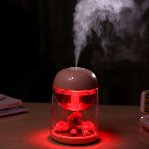 

imycoo wt602 2w portable mini micro landscape design usb charge aromatherapy air humidifier with led colorful light water tank capacity 180