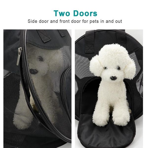 

foldable dog carrier portable mesh pet puppy travel bag outdoor backpack small dog cat chihuahua carrier handbag pet jllqld