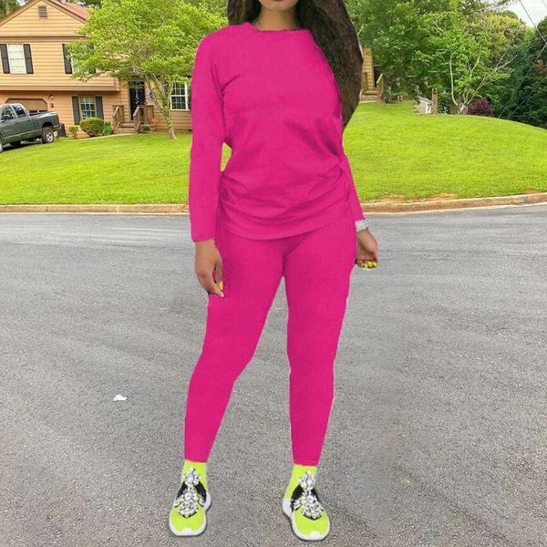 

2020 pure color sports suit fall winter simple and fresh 2-piece set1, Gray