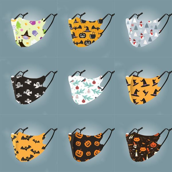

face mask clown party mask printed mask ice silk clh men and women masks#117, Black