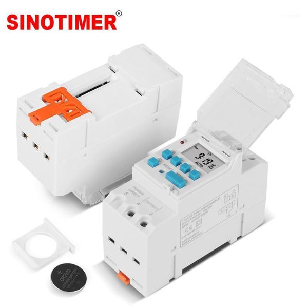 

din rail 4 pins voltage output digital switch timer 220v 110v 24v 12v 5v electronic time clock relay with replaceable battery1
