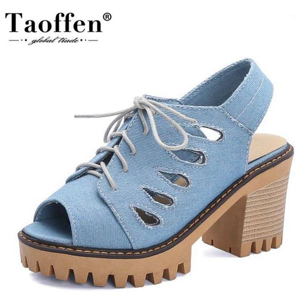 

dress shoes taoffen non-slip women sandals ethnic style peep-toe square heel cross-tied solid color casual zapatos size 34-431, Black