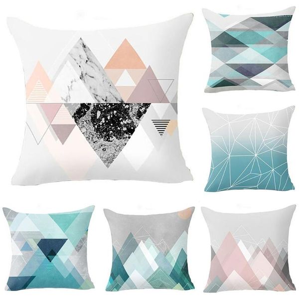 

cushion/decorative pillow sell geometric pattern zippered case soft waist cushion cover throw pillowcases1