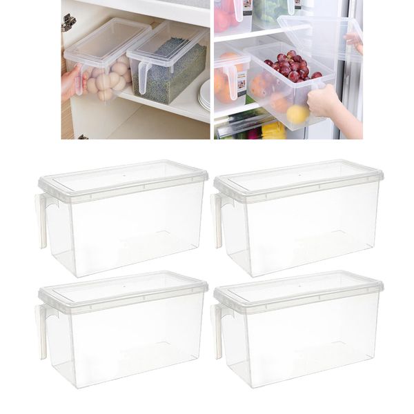 

4x storage bin box refrigerator food container kitchen fridge er