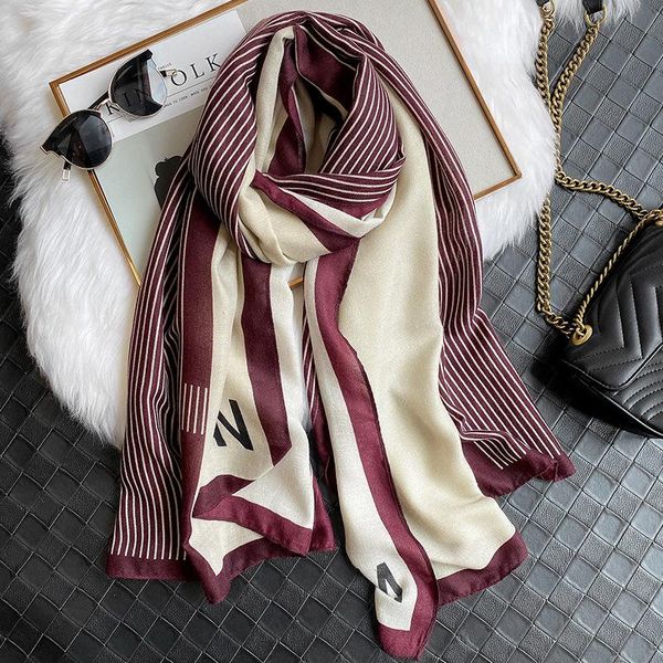 

scarves n women winter cotton scarf shawl hijab wraps foulard warm lady travel beach stoles bufanda 2021, Blue;gray