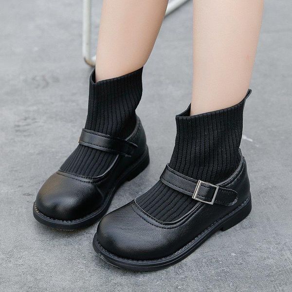 

flat shoes mini original winter girls cartoon child baby girl princess kids jelly sock fashion, Black;grey