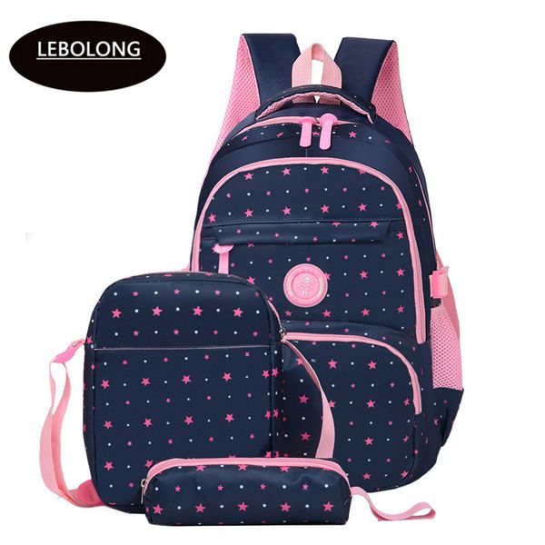 

3 pcs/sets schoolbag fashion school backpack for teenagers girls schoolbags kids backpacks big capacity mochila sac t200709