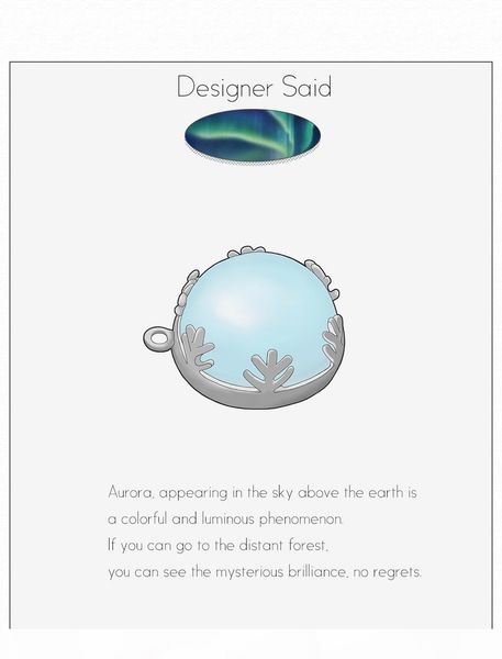 

thaya aurora forest necklace halo crystal gemstone s925 silver scale light pendant necklace for women elegant jewelry