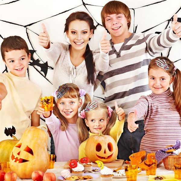 

12шт шпилька декоративные hairhoop волос аксессуары для halloween женщины скелет рука кости форма утка клипы bbyiza lg2010
