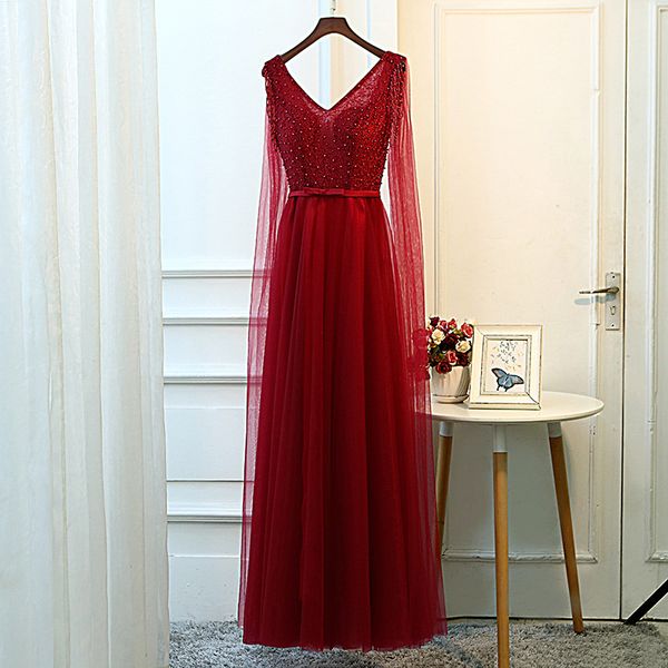 

fashion beading chinese queen oriental party female cheongsam stage show qipao dress elegant celebrity banquet dresses, Red