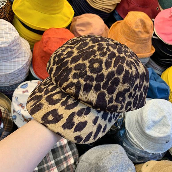 

men personality women leopard versatile baseball autumn and winter temperament cap children, Blue;gray